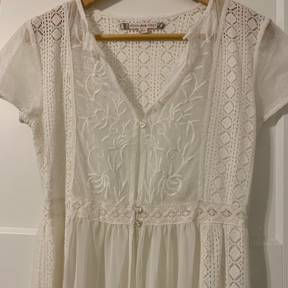 Chelsea & Violet Boho Ivory Lace Embroidered Duster – Size Small - *NWOT* - Picture 3 of 9